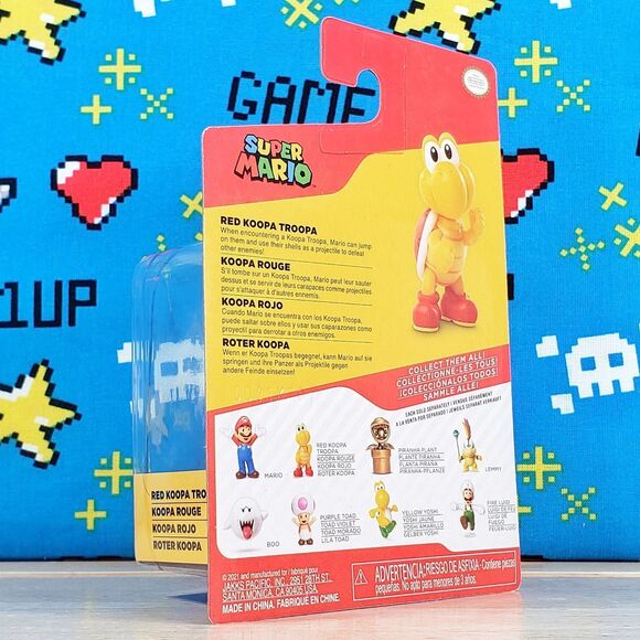 Jakks Pacific Super Mario Red Koopa Troopa 2.5" World of Nintendo Collectible - Picture 5 of 9